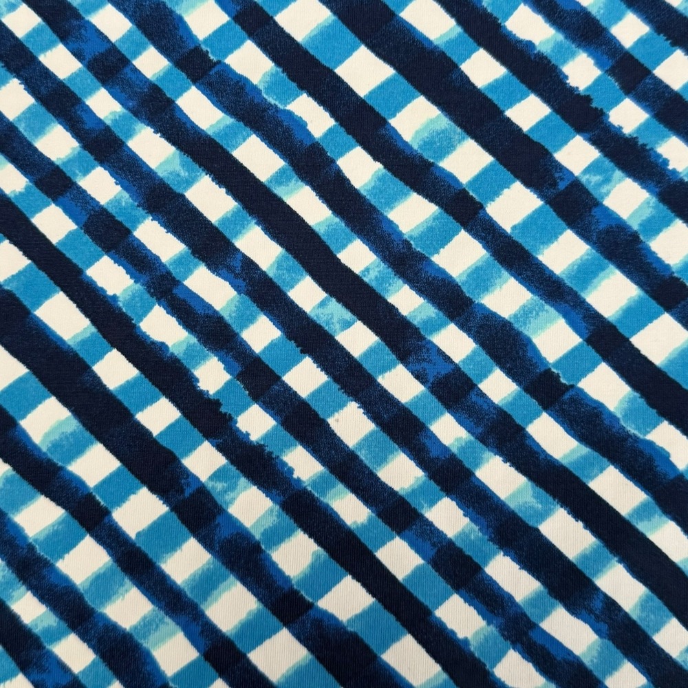 Tommy Bahama Blue Gingham Performance Cover-up Ruffle Dress Pockets Small Resort - Picture 3 of 9